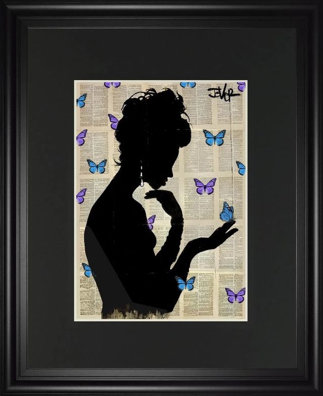 Classy Art Blue Butterflight by Loui Jover Wall Art-0
