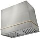 AGA Loge 36" Stainless Steel Wall Mounted Range Hood with Brushed Brass Trim-0