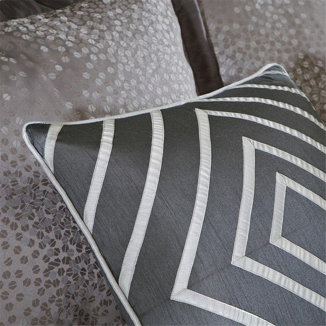 Olliix by Madison Park 7 Piece Grey Queen Quinn Comforter Set-3