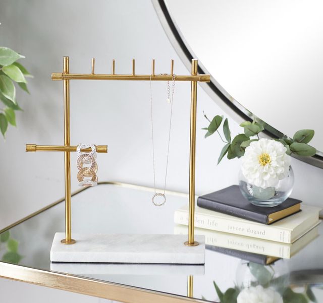 Deco Marche Gold Jewelry Stand with Rectangular Base-4