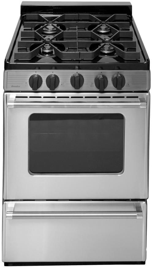 Premier Pro Series 24" Stainless Steel Freestanding Gas Range-0
