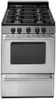 Premier Pro Series 24" Stainless Steel Freestanding Gas Range-0