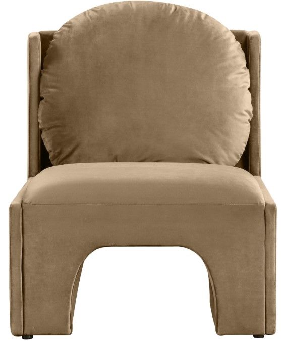 Meridian Furniture Sigma Beige Velvet Upholstered Accent Chair-1