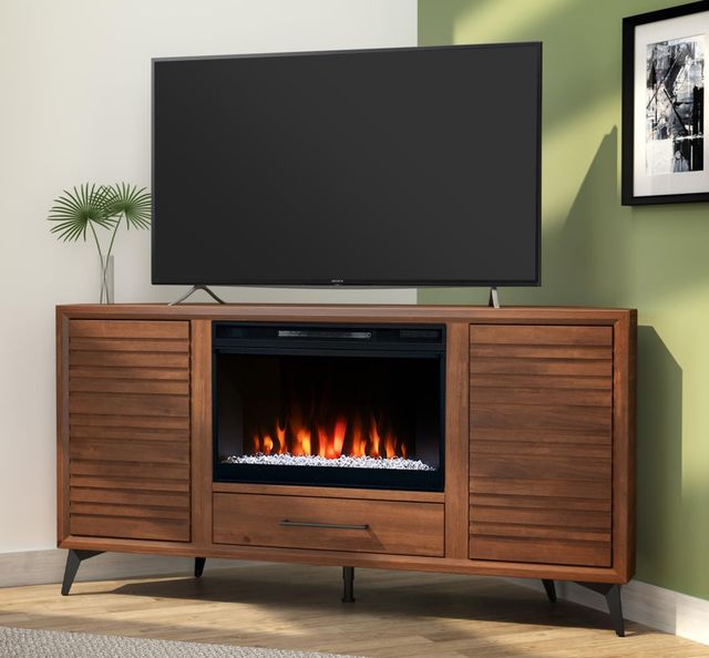 Legends Home Real Cozy Malibu Bourbon 64" Corner Fireplace Console-1