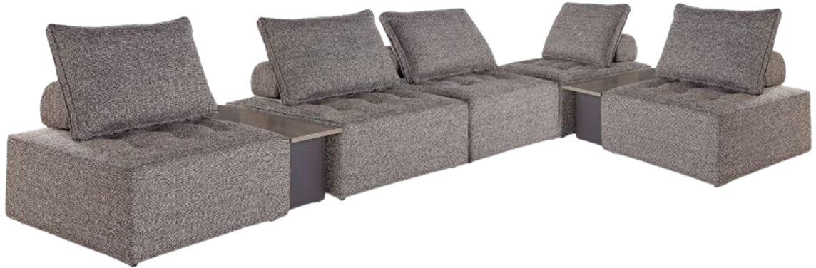 Bree Zee 7 Piece Outdoor Modular Seating - Brown