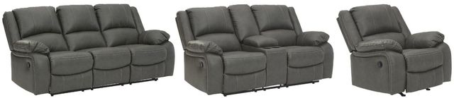 Signature Design by Ashley® Calderwell 3-Piece Gray Living Room Reclining Seating Set-0
