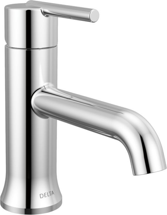 Delta Trinsic® Chrome 7" Single Handle Bathroom Faucet with Drain, 0.5 GPM-0