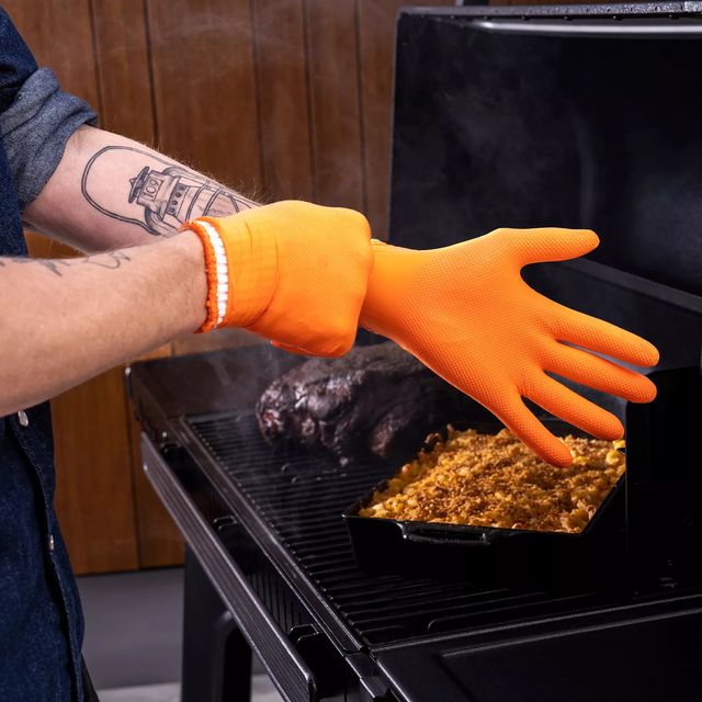 Traeger Orange BBQ Nitrile Prep & Serve Gloves-3
