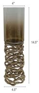 A & B Home Mabrey Gold Ombre Swirl Branch Candle Holder-2