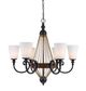 Cal® Lighting & Accessories Monticello 6-Light Metal/Wood Chandelier-0