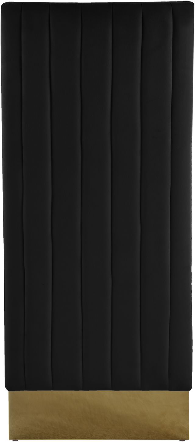 Meridian Furniture Porsha Black/Gold Velvet Dining Chair-1