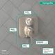 Hansgrohe Ecostat E Brushed Nickel Thermostatic Trim with Volume Control and Diverter-3