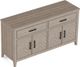 Flexsteel® Chevron Stone Gray Buffet-0