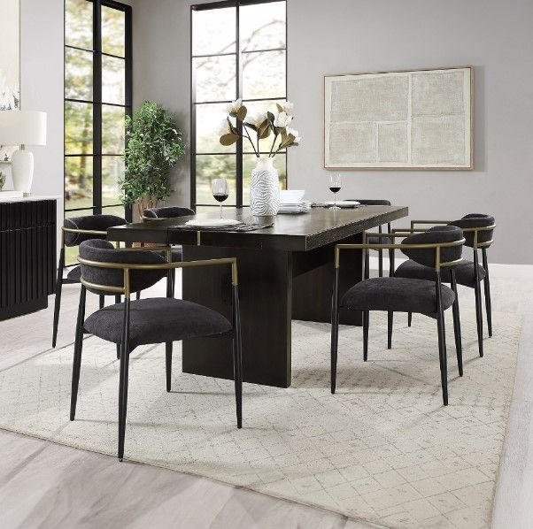 ACME Furniture Jaramillo 2-Piece Black Arm Chair Set-1