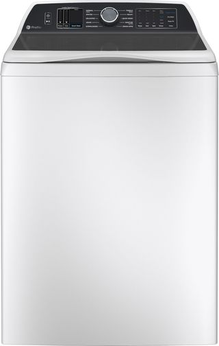 GE Profile™ 5.3 Cu. Ft. White Agitator Top Load Washer with Smarter Wash Technology