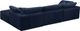 Meridian Furniture Cozy 4-Piece Navy Velvet Cloud Modular Sectional-1