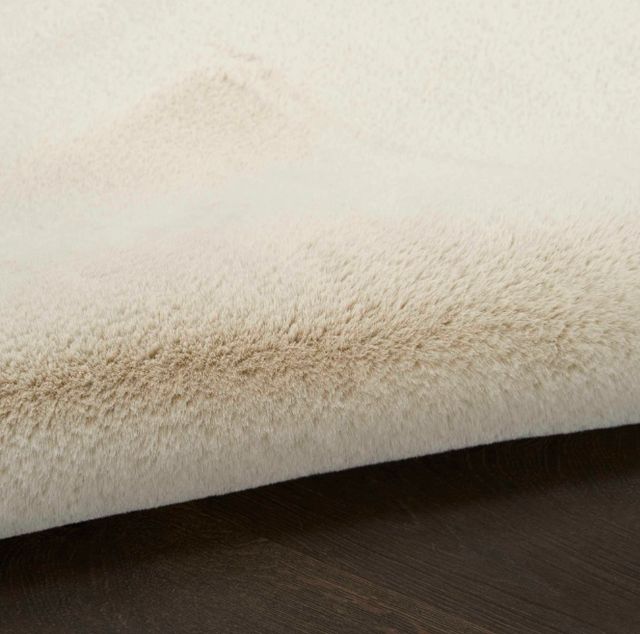 Nourison Home™ Soft Plush Rabbit Fur SFF01 Beige 5'x7' Area Rug-3