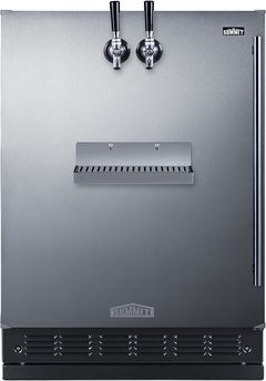 Summit® 5.3 Cu. Ft. Black/Stainless Steel Built-In Cold Brew Coffee Kegerator
