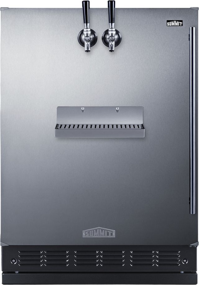 Summit® 5.3 Cu. Ft. Black/Stainless Steel Built-In Cold Brew Coffee Kegerator-0
