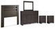 Signature Design by Ashley® Brinxton 5-Piece Charcoal Queen/Full Panel Headboard Bedroom Set-0