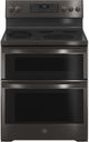 GE Profile™ 30" Fingerprint Resistant Black Stainless Steel Smart Freestanding Electric Range-0