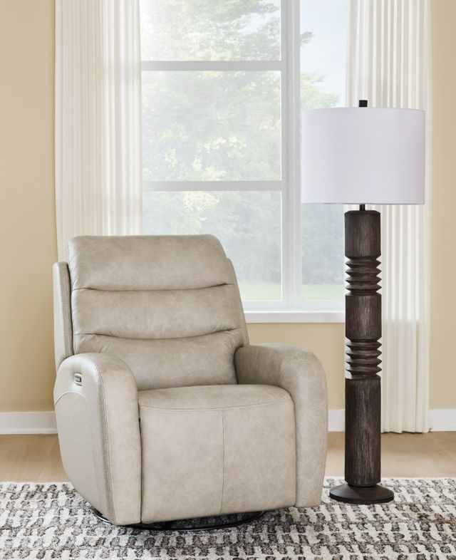 Signature Design by Ashley® Falloway Stonewash Power Swivel Glider Recliner-2