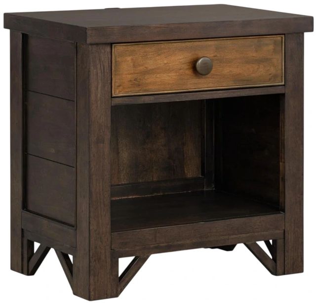 Legacy Classic Lake House Dried Tobacco/Pinecone Open Nightstand-0