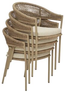Signature Design by Ashley® Orchard Beach Beige Aluminum/Fabric Outdoor Arm Chair-3