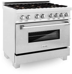 ZLINE 36" Satin Stainless Steel Pro Style Dual Fuel Range