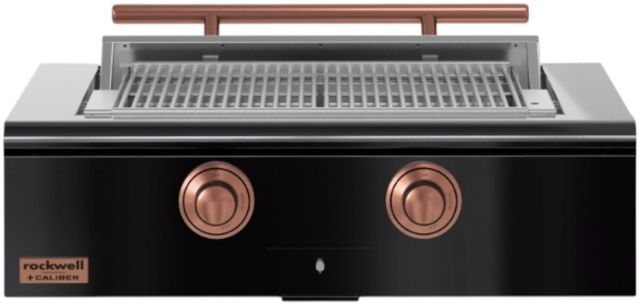 Caliber™ Rockwell 2-Burner Gloss Black Built-In Liquid Propane Grill with Copper Hardware-0