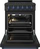 Thor Kitchen Gordon Ramsay Collection 30" Black Pro Style Gas Range with Precision Knob Control and Blue Trim-1