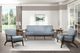 Homelegance® Carlson Blue Gray/Dark Walnut Loveseat-4