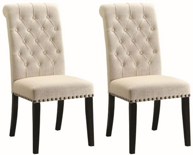 Coaster® Alana 2-Piece Cream Upholstered Dining Chairs-1