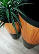 Le Present Lux Natura Black and Wood 28" Planter-3