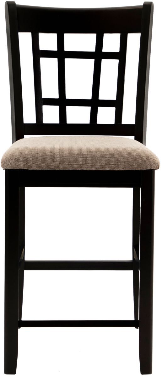 Coaster® Lavon 2-Piece Lattice Back Tan Espresso Counter Chairs-3