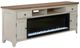 Liberty Furniture Farmhouse Reimagined Brown/White Console with Fireplace-1