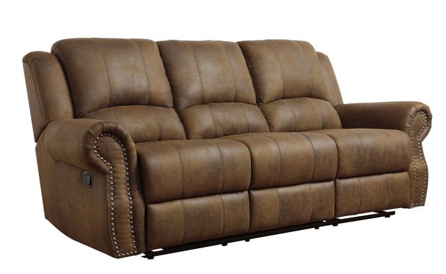 Coaster® Sir Rawlinson Buckskin Brown Reclining Sofa-0