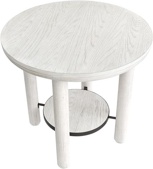 Magnussen Home® Sunset Cove Moonlight Pearl Round End Table-2