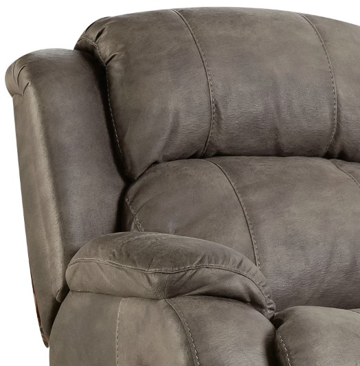 HomeStretch Denali Gray Scoop Seat Double Manual Reclining