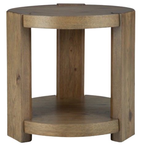 Signature Design by Ashley® Flangren Light Brown Round End Table-2