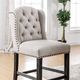 Furniture of America® Sania 2-Piece Antique Black/Beige Bar Chair Set-4