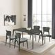 Armen Living Kalia 2-Piece Gray Dining Chair Set-1