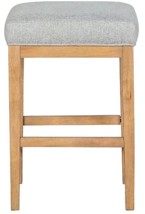 Magnussen Home® Lindon Belgian Wheat/Sauve Pebble Stool with Upholstered Seat-2