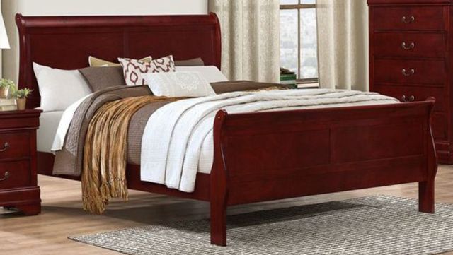American Wholesale Furniture Louis Philippe Martini Cherry Twin Sleigh Bed-0