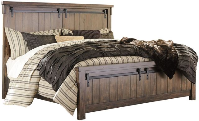 Signature Design by Ashley® Lakeleigh 5-Piece Brown California King Panel Bed Set-1