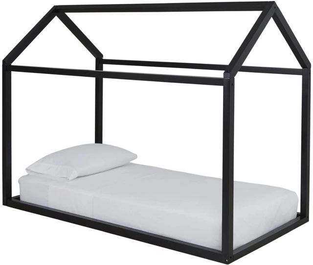 Signature Design by Ashley® Flannibrook Black Twin House Bed Frame-0