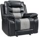 New Classic® Home Furnishings Nikko Black/Gray Power Glider Recliner-0