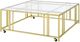 Coaster® Adri Glass Top Coffee Table with Matte Brass Base-2