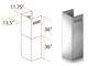 ZLINE 36" Stainless Steel Chimney Extension-2
