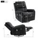Northfield Living Black Swivel Rocking Recliner Massage Chair-2